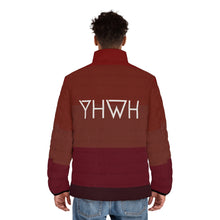 Load image into Gallery viewer, YHWH Puffer Jacket, Christian Women's Jacket, Christian Puffer Jacket, Men's Christian Jacket, Yahweh Jacket