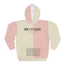 Load image into Gallery viewer, Them That Believe Hoodie, Men's Christian Hoodie, Women's Christian Hoodie, Two Tone Hoodie, Bible Hoodie