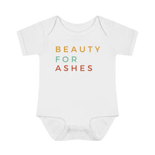 Load image into Gallery viewer, Beauty For Ashes Baby Rib Bodysuit, Infant Christian Bodysuit, Christian baby, Infant Black Bodysuit, Christian Clothes For Infant