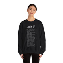 Load image into Gallery viewer, John 17 Sweatshirt, Christian Sweatshirt, Pullover for Women, Christian Pullover for Men, Black Pullover Sweatshirt, Scripture Sweatshirt
