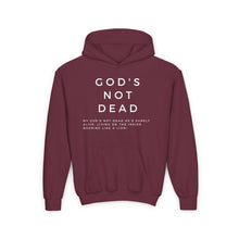 Load image into Gallery viewer, Kids God's Not Dead Hoodie Hoodie, Youth Hoodie, Pullover Hoodie, Youth Christian Hoodie, Black Hoodie, Trendy Hoodie, Christian Youth