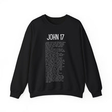 Load image into Gallery viewer, John 17 Sweatshirt, Christian Sweatshirt, Pullover for Women, Christian Pullover for Men, Black Pullover Sweatshirt, Scripture Sweatshirt