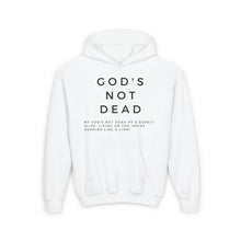 Load image into Gallery viewer, Kids God's Not Dead Hoodie Hoodie, Youth Hoodie, Pullover Hoodie, Youth Christian Hoodie, Black Hoodie, Trendy Hoodie, Christian Youth