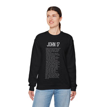 Load image into Gallery viewer, John 17 Sweatshirt, Christian Sweatshirt, Pullover for Women, Christian Pullover for Men, Black Pullover Sweatshirt, Scripture Sweatshirt