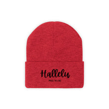 Load image into Gallery viewer, Hallelujah Beanie, Hallelu Praise The Lord Beanie, I'll Raise A Hallelujah, Christian Beanie, Christian Beanie For Women, Men's Black Beanie
