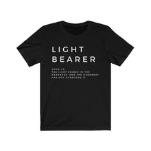 Load image into Gallery viewer, Best Christian Shirt, Light Bearer Shirt, Jesus Shirt, White Shirt With Scripture, The Good Mob, Christian Womens Clothing, Church Shirt