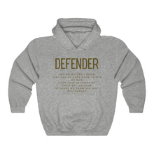 Load image into Gallery viewer, Defender Hoodie, Trendy Christian Sweatshirt, Christian Hoodie For Women, Men's Christian Hoodie, Maverick City Music Apparel