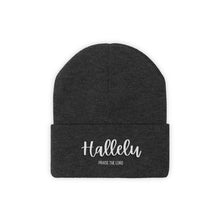 Load image into Gallery viewer, Hallelujah Beanie, Hallelu Praise The Lord Beanie, I'll Raise A Hallelujah, Christian Beanie, Christian Beanie For Women, Men's Black Beanie