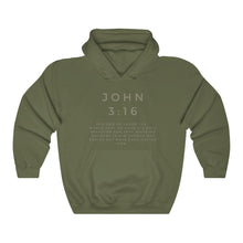Load image into Gallery viewer, John 3:16 Hoodie, Pullover Hoodie, Christian Hoodie, White Hoodie, Trendy Hoodie, Womens Hoodie, Christian Sweatshirt