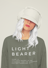 Load image into Gallery viewer, Best Christian Shirt, Light Bearer Shirt, Jesus Shirt, White Shirt With Scripture, The Good Mob, Christian Womens Clothing, Church Shirt