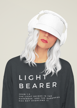Load image into Gallery viewer, Best Christian Shirt, Light Bearer Shirt, Jesus Shirt, White Shirt With Scripture, The Good Mob, Christian Womens Clothing, Church Shirt