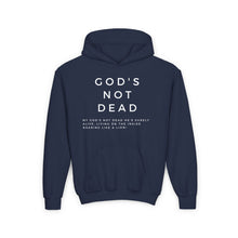 Load image into Gallery viewer, Kids God&#39;s Not Dead Hoodie Hoodie, Youth Hoodie, Pullover Hoodie, Youth Christian Hoodie, Black Hoodie, Trendy Hoodie, Christian Youth
