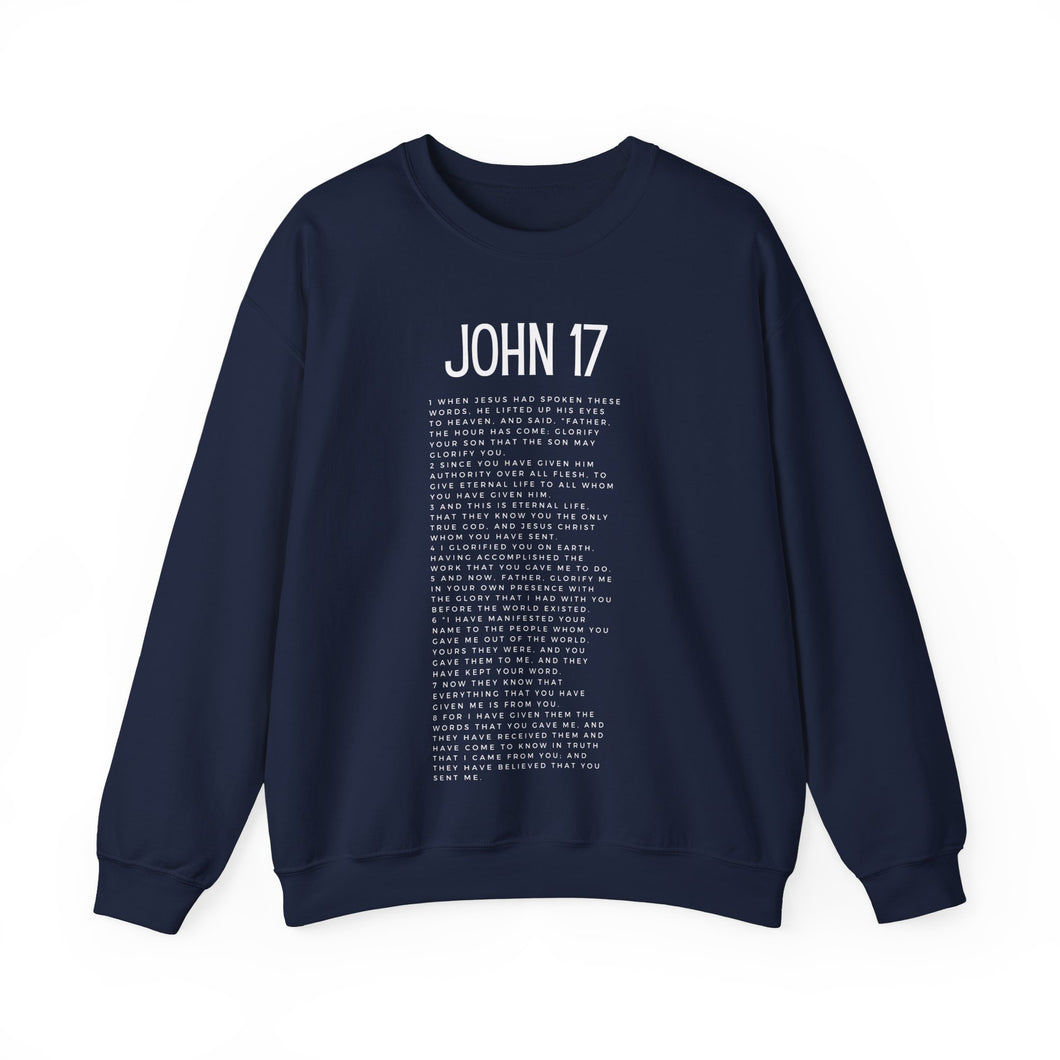 John 17 Sweatshirt, Christian Sweatshirt, Pullover for Women, Christian Pullover for Men, Black Pullover Sweatshirt, Scripture Sweatshirt