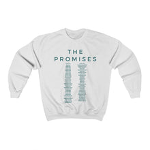 Load image into Gallery viewer, The Promises Sweatshirt, Christian Sweatshirt, Black Christian Sweatshirt, Sweatshirt With Scriptures
