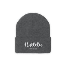 Load image into Gallery viewer, Hallelujah Beanie, Hallelu Praise The Lord Beanie, I&#39;ll Raise A Hallelujah, Christian Beanie, Christian Beanie For Women, Men&#39;s Black Beanie
