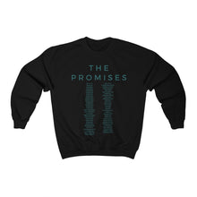 Load image into Gallery viewer, The Promises Sweatshirt, Christian Sweatshirt, Black Christian Sweatshirt, Sweatshirt With Scriptures
