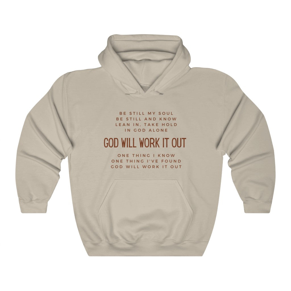 God Will Work It Out Hoodie, Trendy Christian Sweatshirt, Christian Hoodie For Women, Men's Christian Hoodie, Maverick City Music Apparel