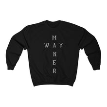 Load image into Gallery viewer, Trendy Christian Sweatshirt, Black Christian Sweatshirt, Sweatshirt With Scriptures, Way Maker Sweatshirt
