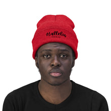 Load image into Gallery viewer, Hallelujah Beanie, Hallelu Praise The Lord Beanie, I&#39;ll Raise A Hallelujah, Christian Beanie, Christian Beanie For Women, Men&#39;s Black Beanie
