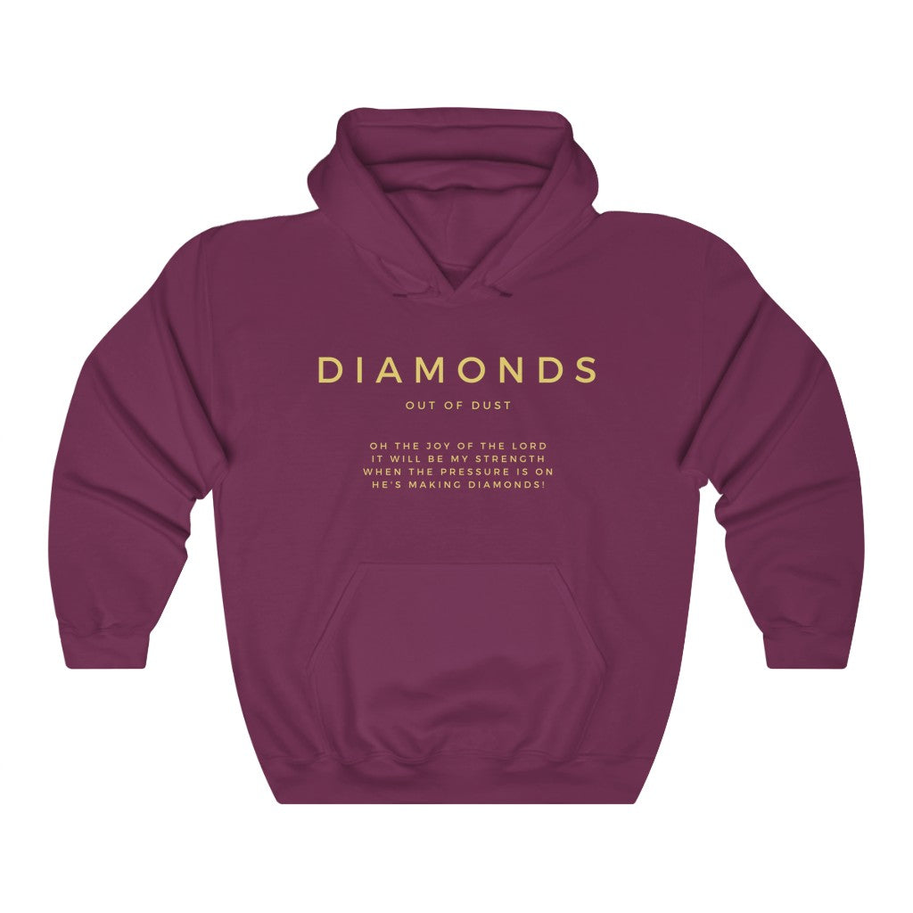 Diamonds Out Of Dust Hoodie, Pullover Hoodie, Christian Hoodie, Black Hoodie, Trendy Hoodie, Women's Hoodie, Christian Sweatshirt