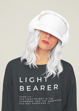 Load image into Gallery viewer, Best Christian Shirt, Light Bearer Shirt, Jesus Shirt, White Shirt With Scripture, The Good Mob, Christian Womens Clothing, Church Shirt
